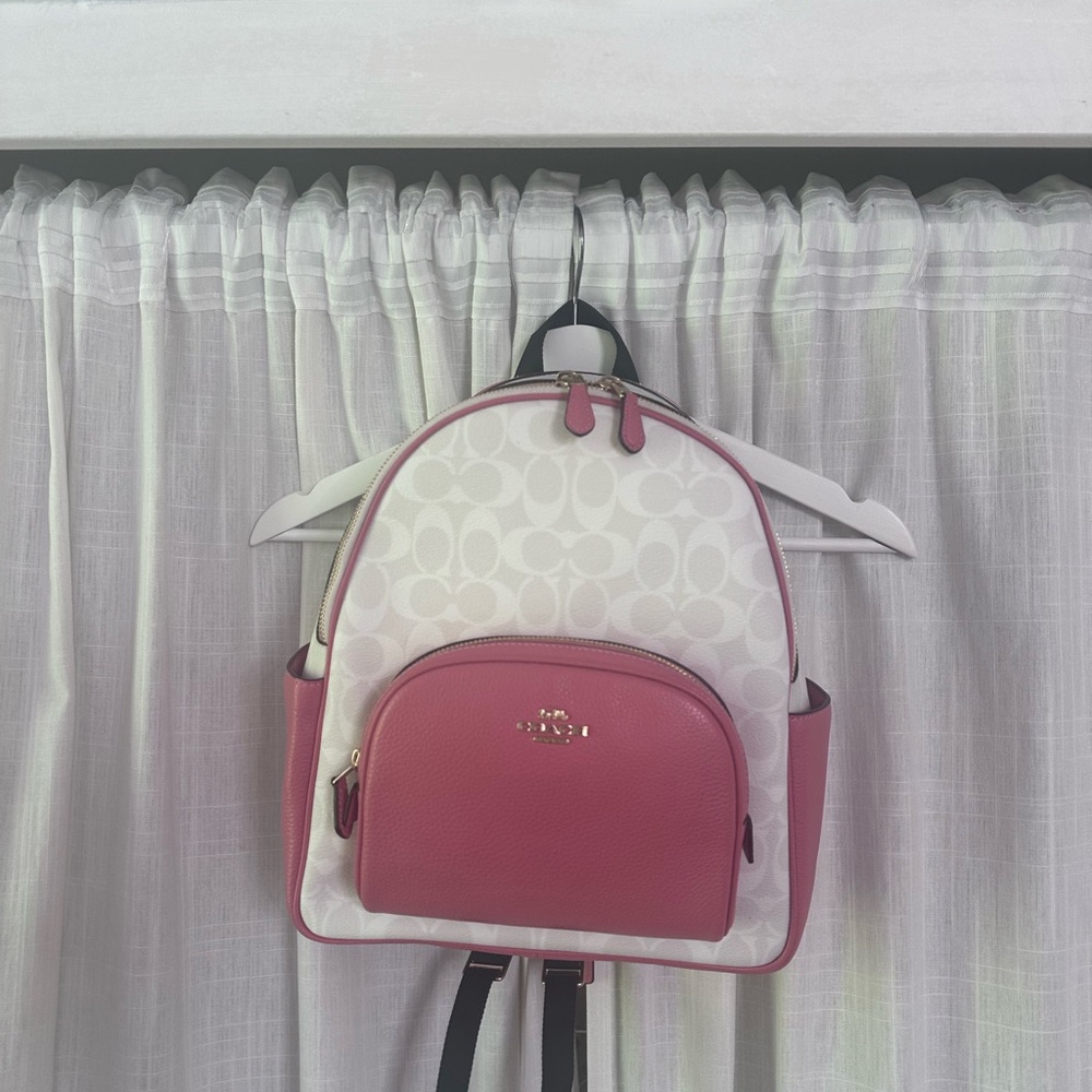 coach pink backpack